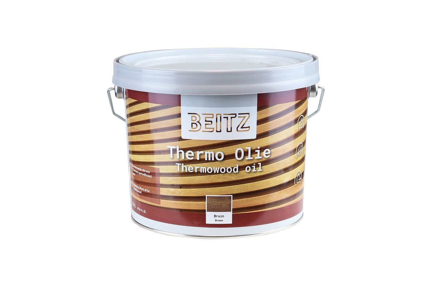 Beitz - Huile pour bois thermo-modifie - Marron - 2,5 litres