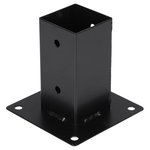 Wovar_Paalhouder_7x7_cm_Zwart_op_Plaat