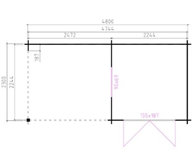 afmetingen_blokhut_interflex_2525z