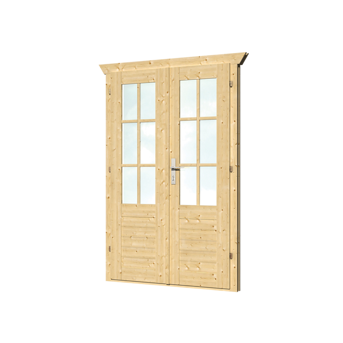 Double Door for Log Cabins up to 45mm - D3 from Tuin