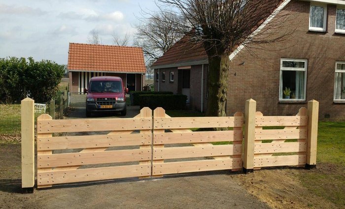 Alberts 202811 Beslag voor hekwerk | thermisch verzinkt | voor palen en staketsels 100 mm | 70 x 200 mm