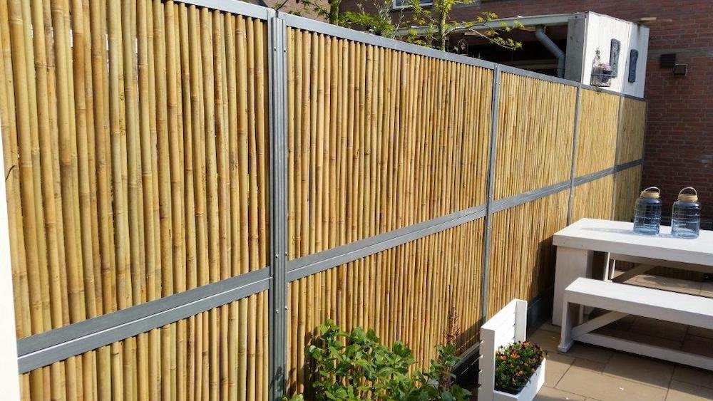 Regeneratief niveau temperament Bamboe Tuinscherm 125 cm Hoog - in breedte 90, 180, 200, 249 cm