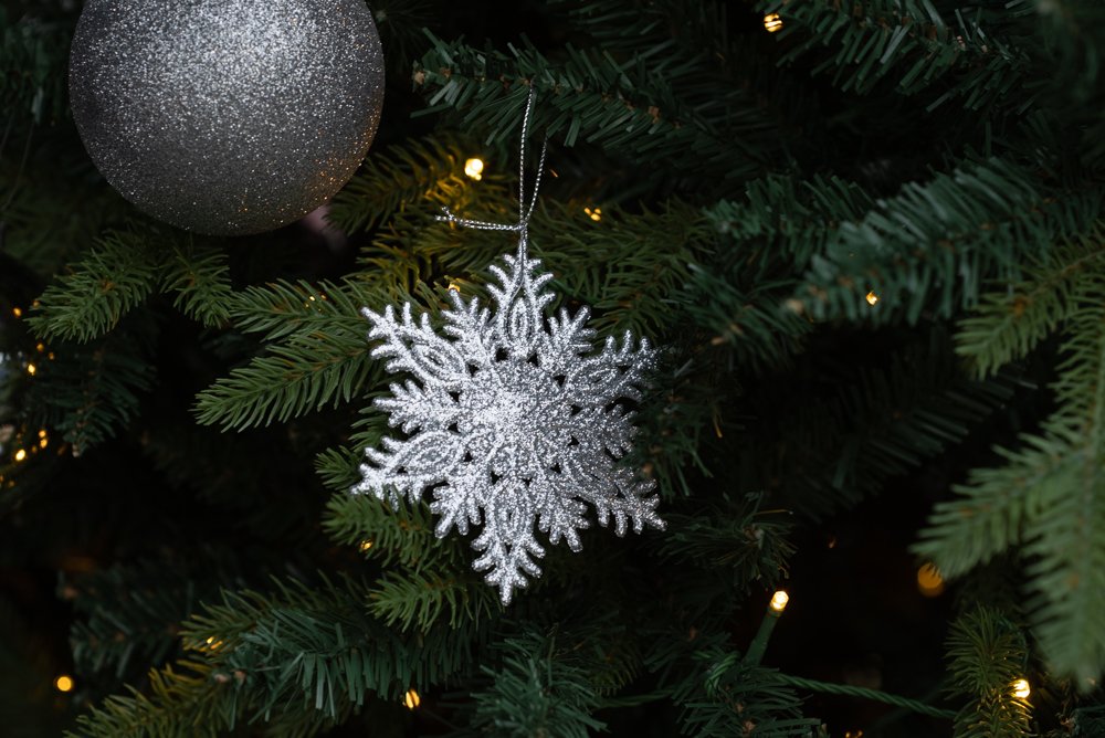 twist Billy Weggooien Kerstboomdecoratie sneeuwvlok 10cm zilver
