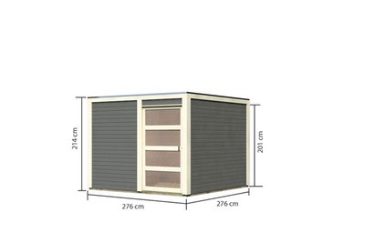 tuinhuis_qubic_2_terragrijs_karibu_afmetingen