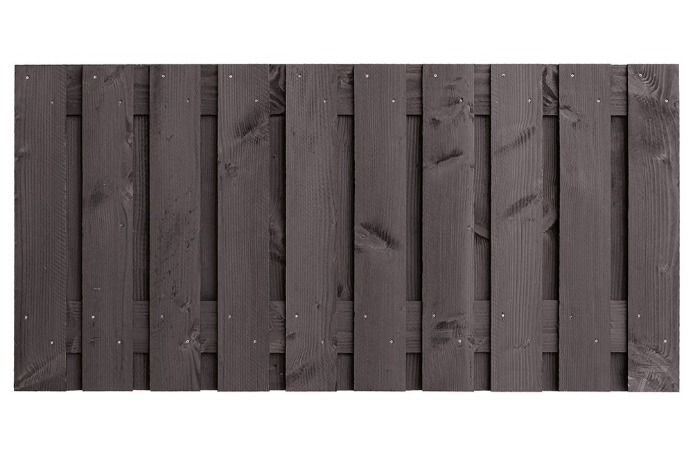 Aanpassing Kennis maken Terugroepen Tuinscherm Zwart Lariks Douglas 21 planks (19+2) 90 x 180 cm
